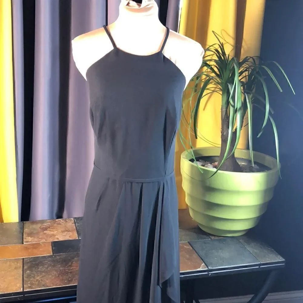 David’s Bridal DB Studio black halter formal dress, full length size 14